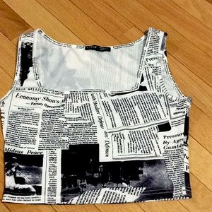 Newspaper crop top